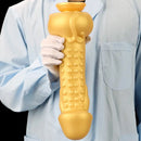 11.8in Liquid Large Soft Silicone Fantasy Thick Gold Anal Dildo