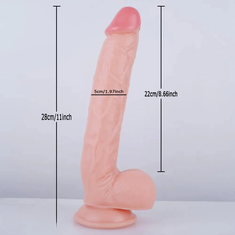 11in PVC Big Dildo Real Man Penis Huge Dildo For Women G-spot Vagina