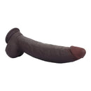 12.59in Fine Texture Real Skin Dual Density Soft Curved Dildo Adult Product