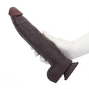 12.59in Fine Texture Real Skin Dual Density Soft Curved Dildo Adult Product