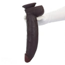 12.59in Fine Texture Real Skin Dual Density Soft Curved Dildo Adult Product