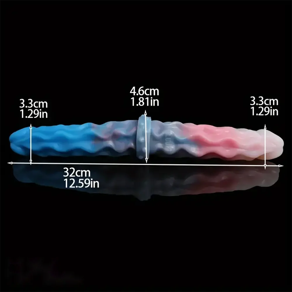 12.59in Silicone Soft Big Dual-Ended Dildo For Intimate Massaging