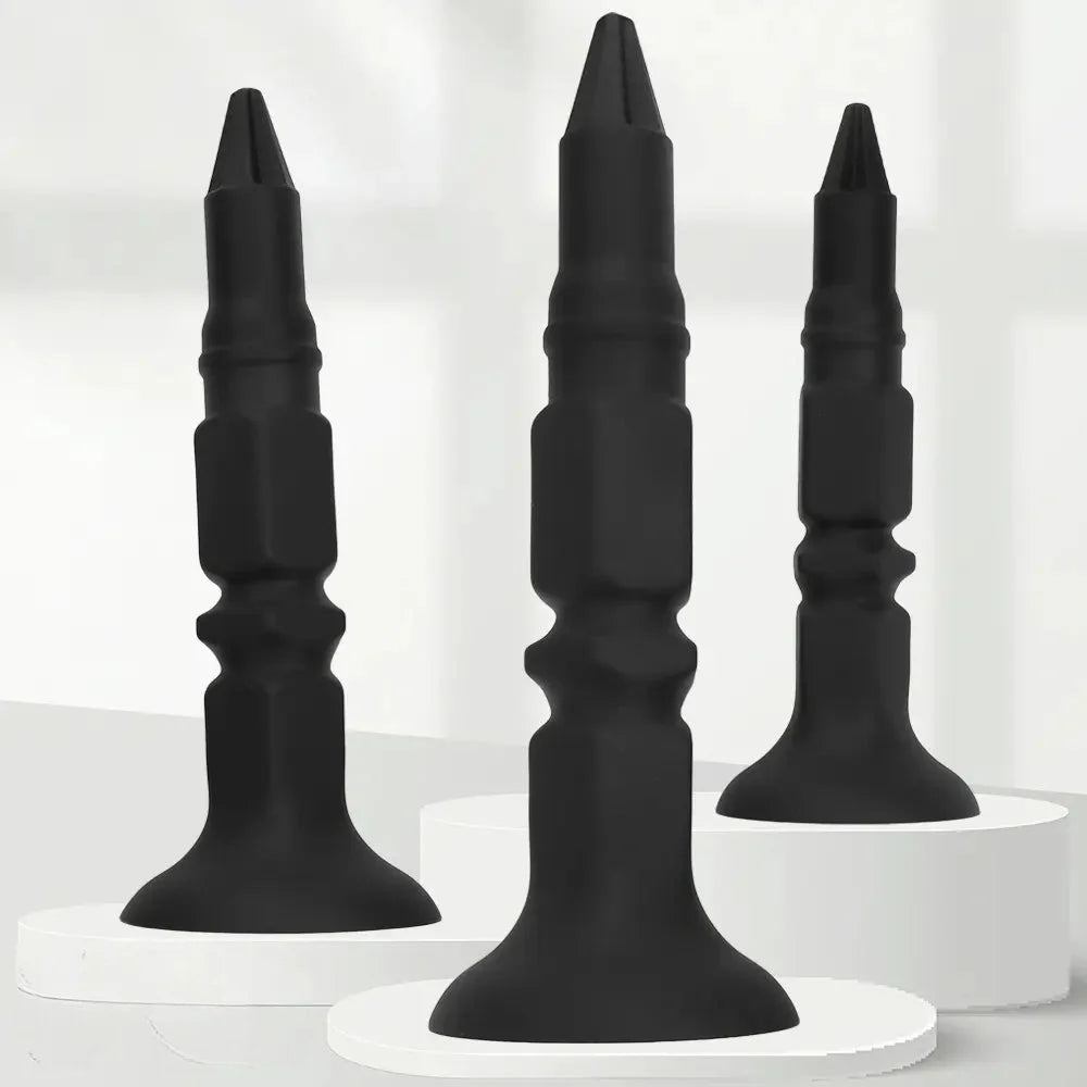 12.6in 14.56in 17.71in Pointed Tip Huge Long Silicone Soft Butt Plug Dildo