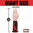 12.6in Double Fisting Realistic Hand Design Soft Liquid Silicone Dildo