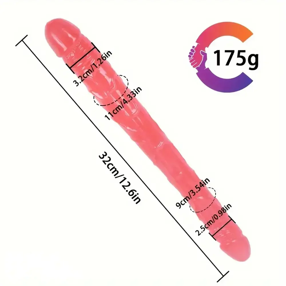 12.6in Double-headed Simulation Penis Toy Dildo For Women Sex Toy