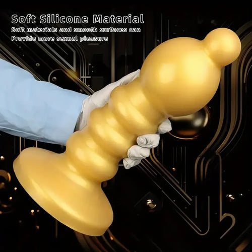 12.6in Huge Anal Beads Liquid Silicone Butt Plug Prostate Anal Dildo