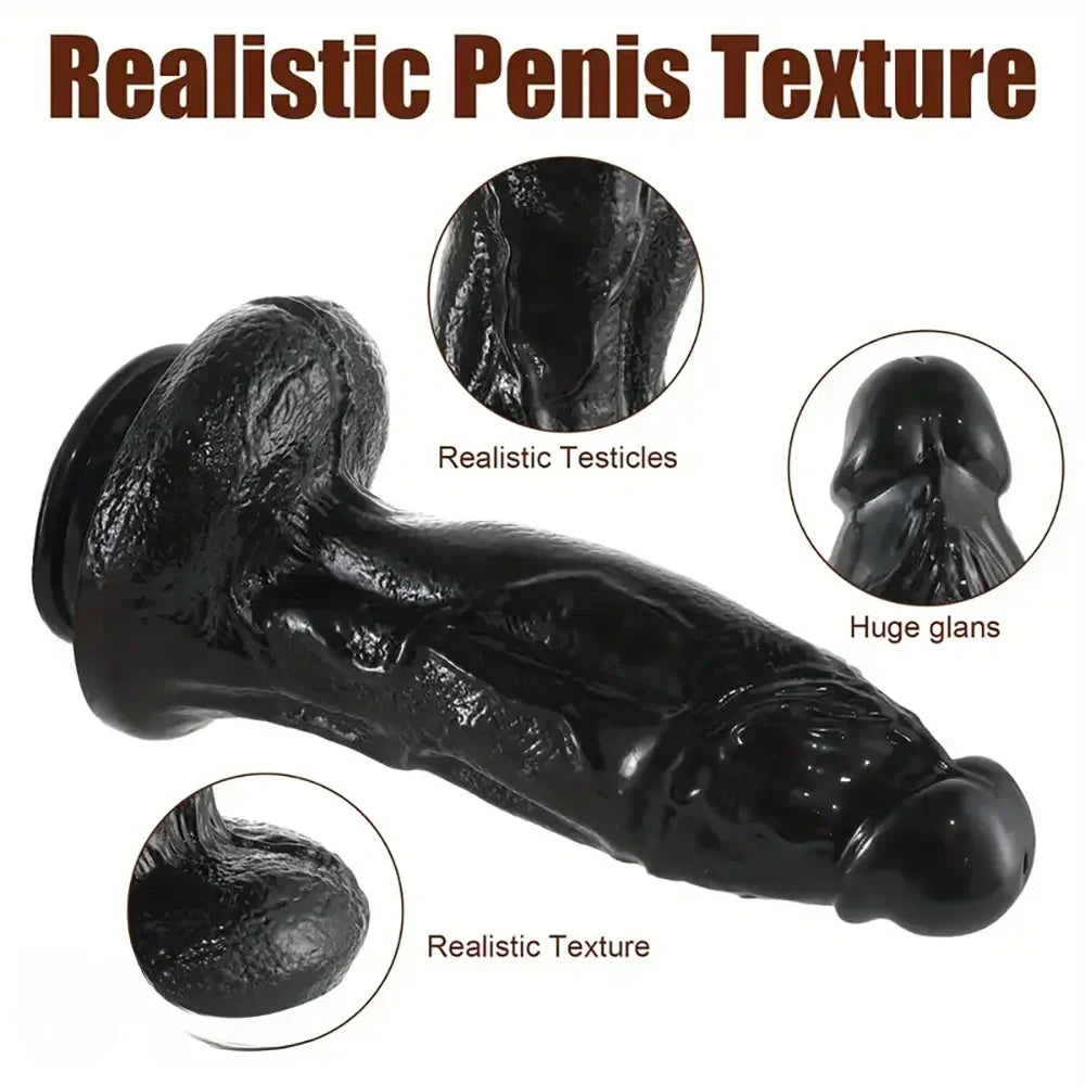 12.99in Thick Soft Huge Suction Cup Dildo For Women Men Hands-Free