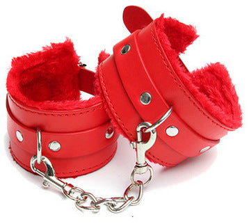 【Free Gift】BDSM Adjustable Plush Handcuffs Ankle Bracelets Restraint Set Sex Toy