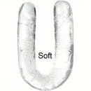 12in 13.58in 14.57in 17.13in Double-Ended Long Realistic Flexible Clear Dildo