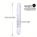 12in 13.58in 14.57in 17.13in Double-Ended Long Realistic Flexible Clear Dildo