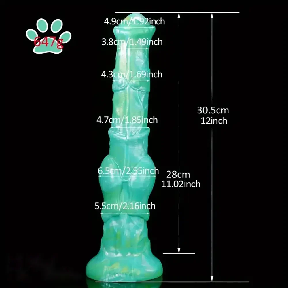 12in Silicone Animal Horse Cock Knot Large Dildo For Solo Play