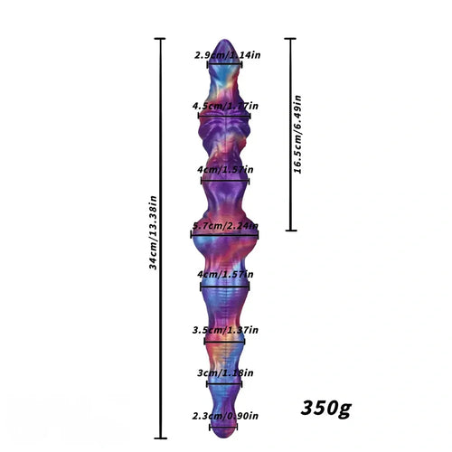 13.38in Dual Heads Knot Silicone Big Long Monster Dildo For Stimulating