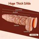 13.6in Huge Long Thick Real Soft Odd Silicone Women Dildo With Suction Cup