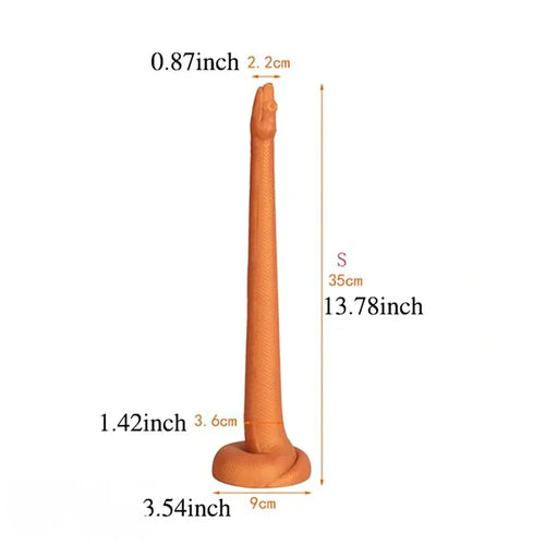 13.78in 17.72in 21.65in Super Long Huge Silicone Soft Snake Dildo
