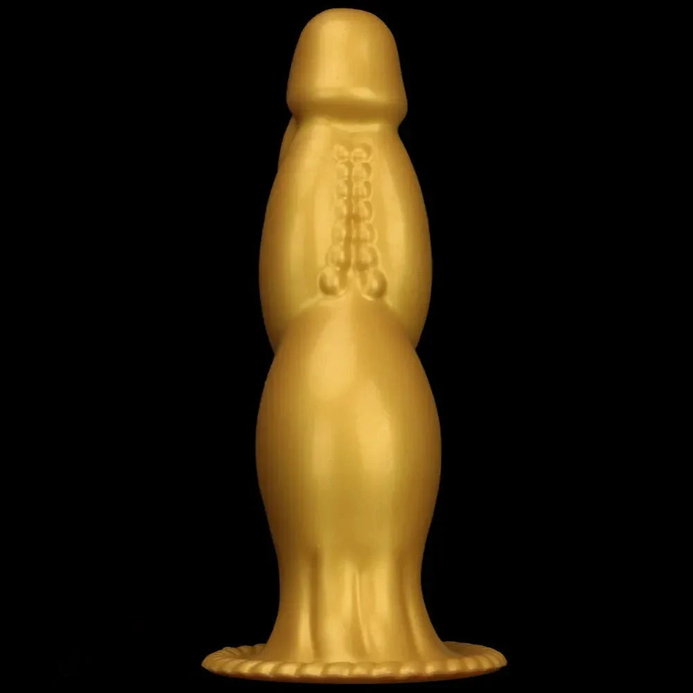 13.78in Golden Soft Silicone Big Fantasy Highquality Material Dildo
