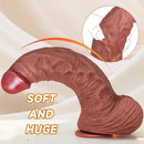 13in Super Real Huge Thick Silicone Dildo Couples Sexual Play Unisex Toy