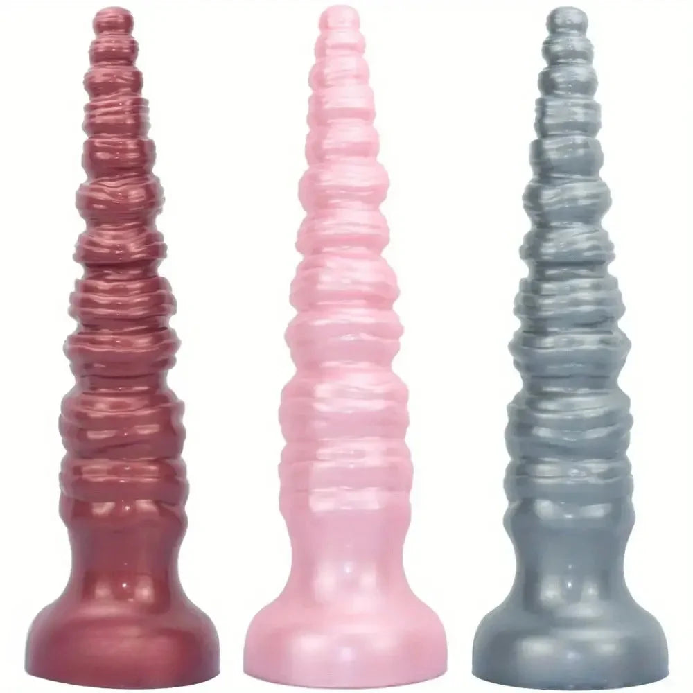 14.44in Silicone Ultra Long Threaded Deep Huge Thick Dildo For Anal Explore