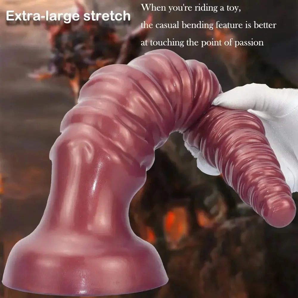 14.44in Silicone Ultra Long Threaded Deep Huge Thick Dildo For Anal Explore