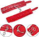 【Free Gift】BDSM Adjustable Plush Handcuffs Ankle Bracelets Restraint Set Sex Toy