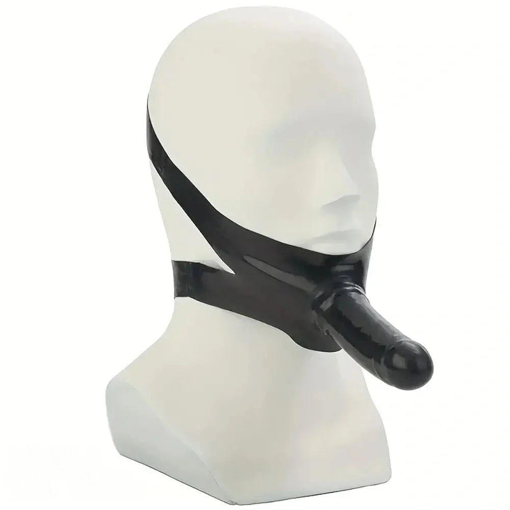 14in Realistic Strap-On Latex Face Chin Dildo For Couples Sensitive Spot