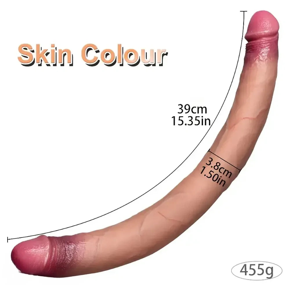 15.35in Extra Long Penis Double Sided Silicone Huge Cock Dildo