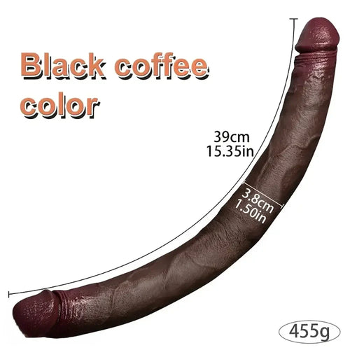 15.35in Extra Long Penis Double Sided Silicone Huge Cock Dildo