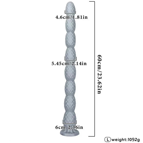 15.74in 23.62in Extra Long Whip Anal Plug Dildo Adult Couple Foreplay Toy