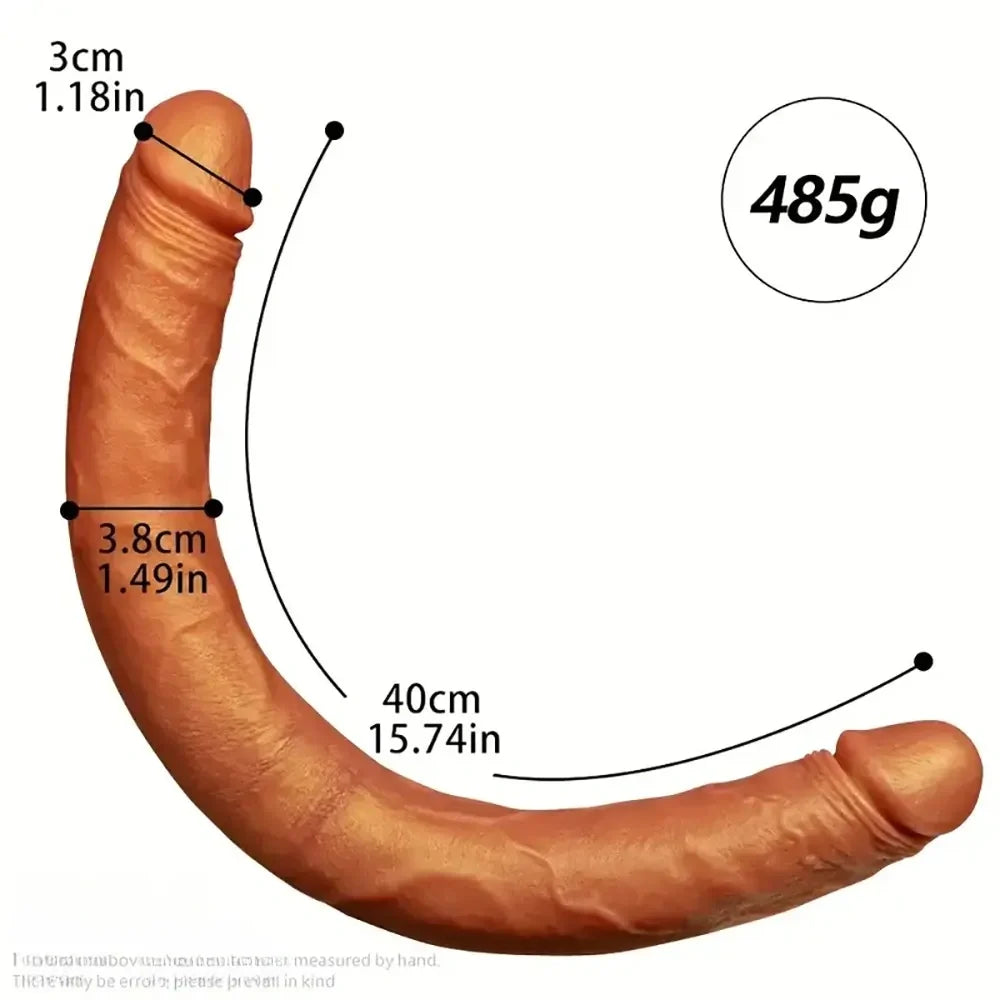 15.74in Soft Silicone Double-Headed Huge Long Anal Dildo For Lesbian