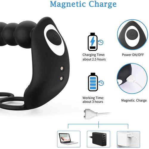 Butt Plug Anal Penis Ring Rechargeable Prostate Massager