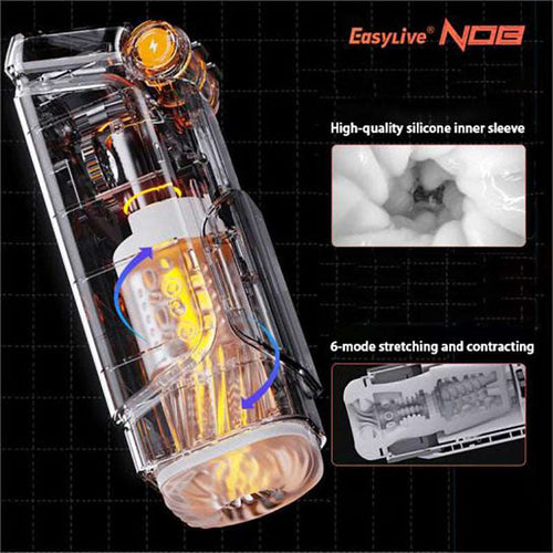 No8 8-Frequency Rotary Expansion and 5-Frequency Vibration Male Masturbator Powered by Easylive