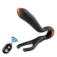 Anal Plug Pull Prostate Massager Wireless Remote Control Double Shock Sex Masturbator Adult Products