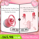 4 IN 1 Rose Sex Toy Adult Toys Licking Vibrater with 10 Mouth Kissing Vibrations