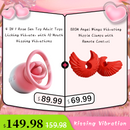 4 IN 1 Rose Sex Toy Adult Toys Licking Vibrater with 10 Mouth Kissing Vibrations