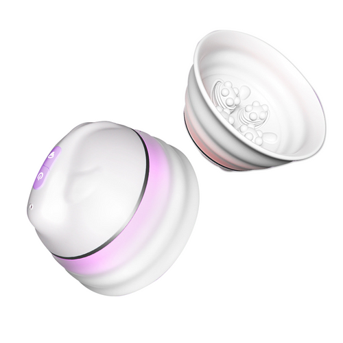 Angel 5 Vacuum Suction 10 Vibration Breast Massagers With Remote (A Pair)