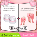 Angel 5 Vacuum Suction 10 Vibration Breast Massagers With Remote (A Pair)