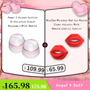 Angel 5 Vacuum Suction 10 Vibration Breast Massagers With Remote (A Pair)