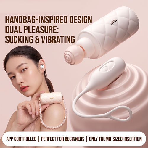 Luxury Handbag Concealment Clitoral Suction & Vibrating Love Egg Combo