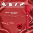Rose Sucking G Spot Vibrator Clit Sucker Nipple Toy