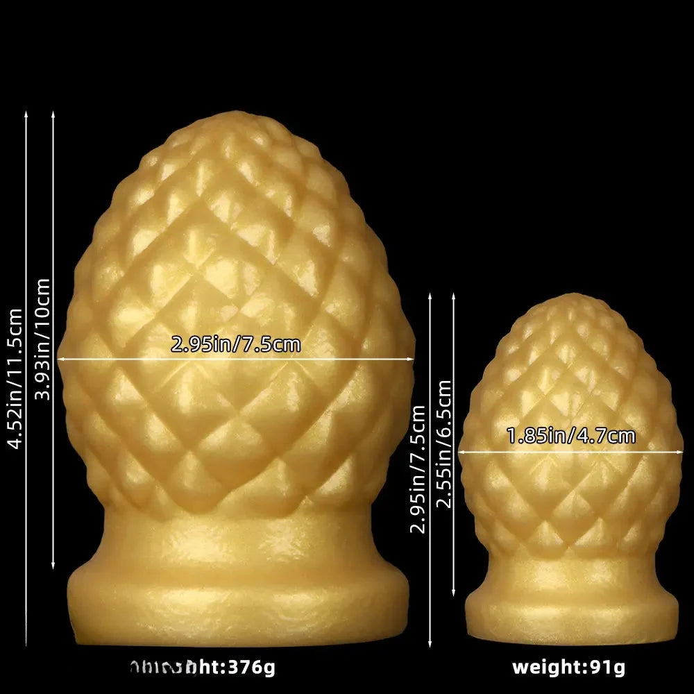 2.95in 4.52in Newbie Gold Silicone Soft Suction Cup Small Anal Plug Dildo