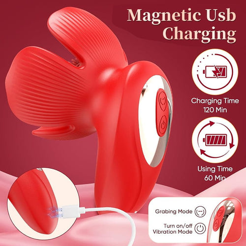 Rose kneader 10 Vibration & Pinching Breast Stimulator with Petal Kneading