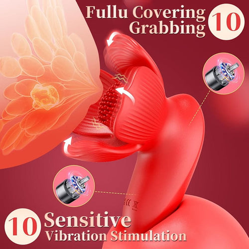 Rose kneader 10 Vibration & Pinching Breast Stimulator with Petal Kneading