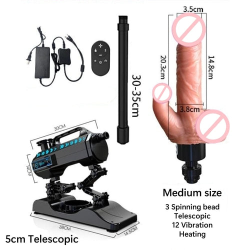 Fully Automatic Telescopic Dildo Machine Female Masturbator