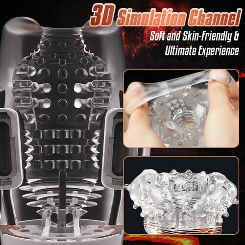 Gawk Gawk 5000 Sucking & Vibrating Transparent Male Masturbator