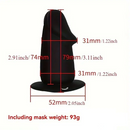 3.11in Wearable Mouth Face Mask Black Mini Dildo For BDSM Flirting Sex