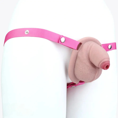 3.38in Real Hollow Chastity Cage Dildo Male And Female Masturbator