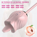 New Rose Toy Warming G-spot Tongue Licking Vibrator