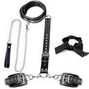 BDSM Bondage Neck to Wrist Restraints Kit with Traction Chain