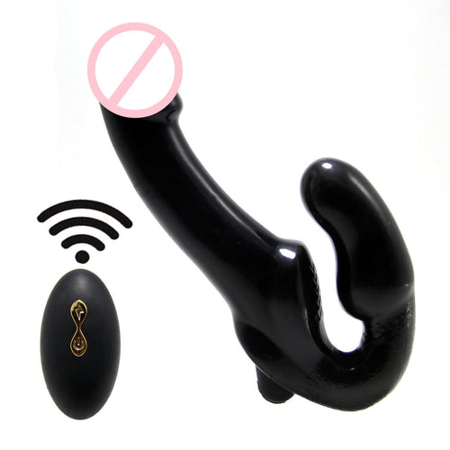 10 Frequency Vibrating Remote Control Double Ended Wearable Dildo