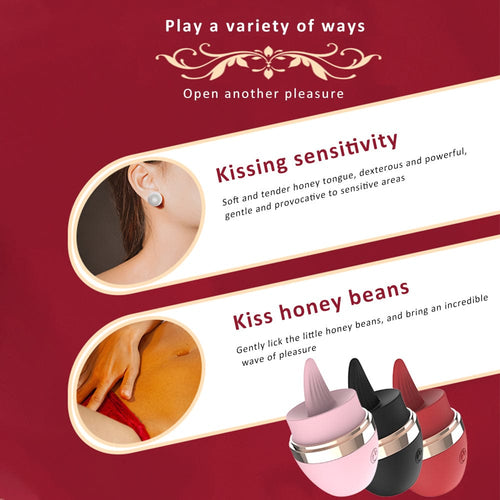 Licking Tongue 10 Modes Egg Vibration Medical Silicone