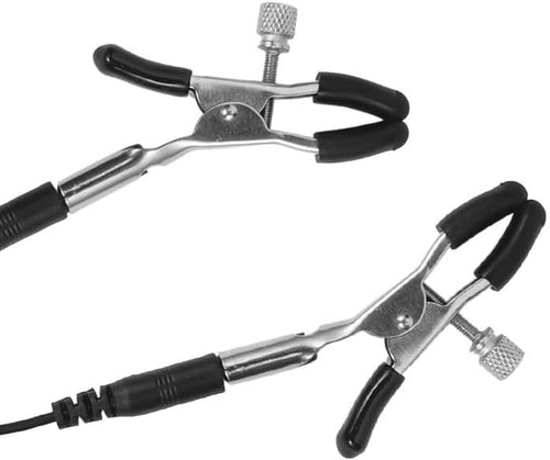 BDSM Electric Shock Nipple Clitoral Clip Chain